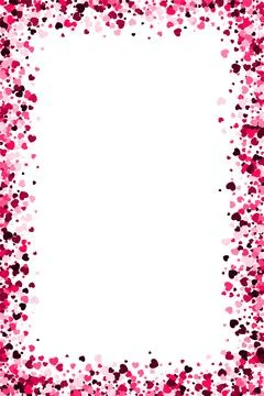 Pink heart vertical rectangle frame with space for text. Background for Val.. イラスト素材