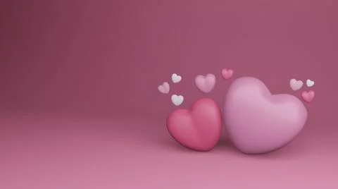 Pink heart wallpaper Stock Illustration