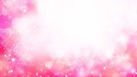 Pink hearts appear on the shining background. Valentines Day holiday abstract Stock Footage 101046455