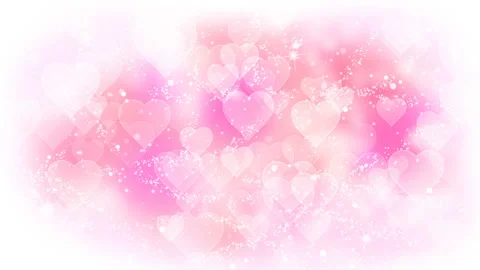 Pink hearts appear on the shining background. Valentines Day holiday abstract Stock Footage 101046660