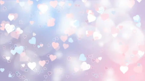 Pink hearts appear on the shining background. Valentines Day holiday abstract Stock Footage 101161681