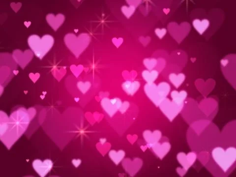 Pink hearts background Illustrazione stock