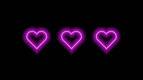 Pink hearts on black background. Stock Footage 158386372