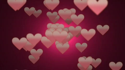 Pink hearts explosion animation Stock-Footage 704778