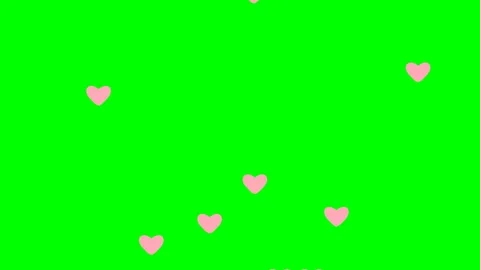 Pink hearts falling animation Video stock 283641119