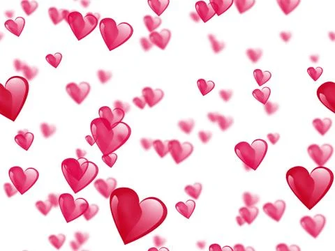 Pink hearts Stock Illustration