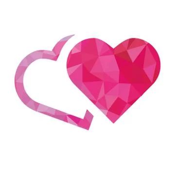 Pink hearts Stock Illustration
