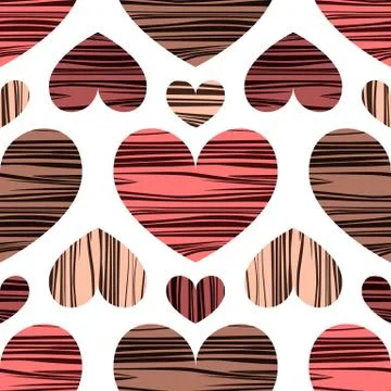 Pink hearts. Stock Illustration