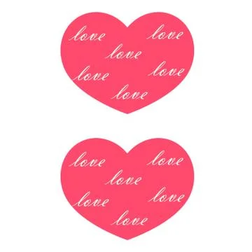 Pink hearts Stock Illustration