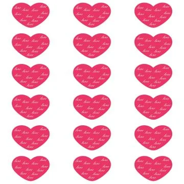 Pink hearts Stock Illustration