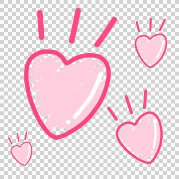 Pink hearts Stock Illustration