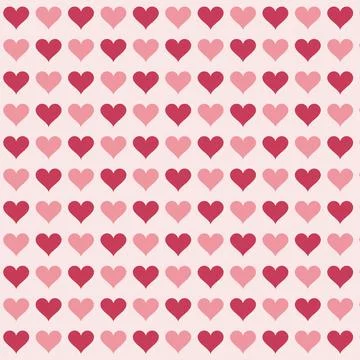 Pink hearts pattern background Valentines Day design Stock Illustration