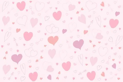 Pink hearts pattern Stock Illustration
