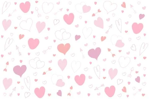 Pink hearts pattern Stock Illustration