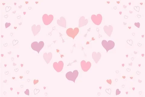 Pink hearts pattern Stock Illustration