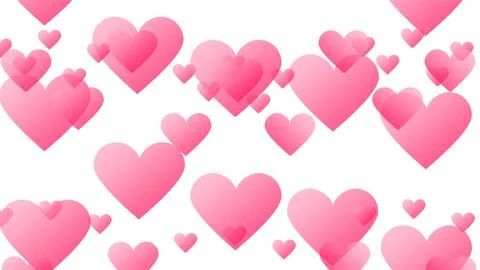Pink Hearts Pattern for Romantic and Love Themes. 스톡 일러스트