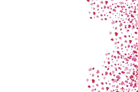 Pink hearts in a random order on pink background Stock Illustration