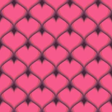 Pink hearts seamless background pattern Stock Illustration