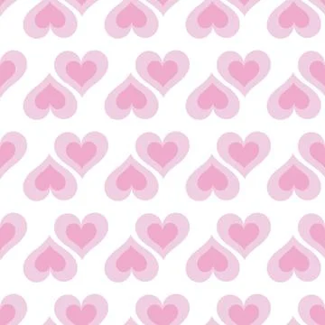 Pink hearts seamless bakground pattern Stock Illustration