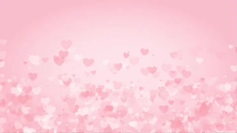 Pink hearts in seamless loop pastel background animation 4k visual effect Stock Footage 328469887