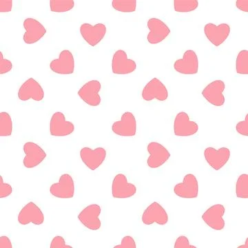 Pink hearts - seamless pattern Stock Illustration