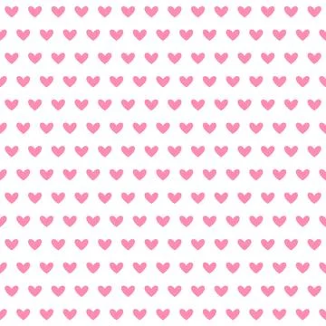 Pink hearts seamless pattern. Valentines polka dot repeating background. Heart Stock Illustration