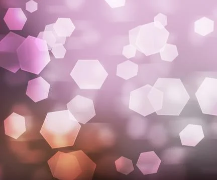Pink hex bokeh background Stock Illustration