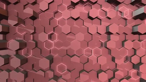 PINK HEXAGON Stock Footage 145725381