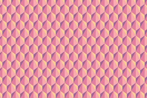 Pink hexagon origami pattern background. Seamless geometric texture. Stockillustratie