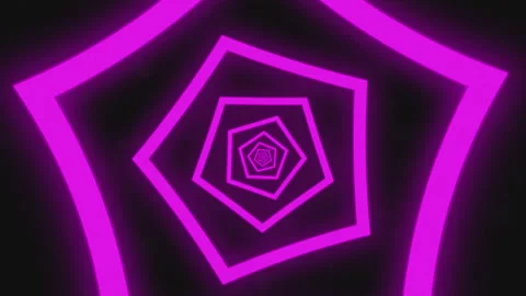 Pink hexagon tunnel loop background 動画素材 135261168