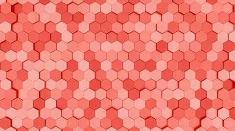 Pink hexagonal background. Geometric abstract wallpaper. 3D illustration. Stock Illustration