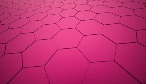 Pink hexagonal background rendered 스톡 일러스트