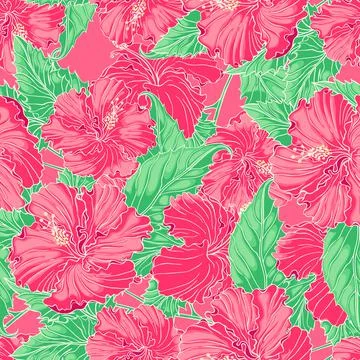 Pink hibiscus Stock-Illustration