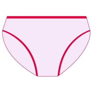 Pink high cut briefs Stock Illustration