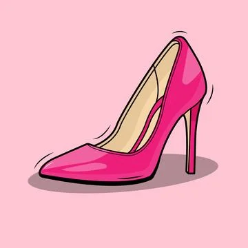 Pink High Heels Stock Illustration
