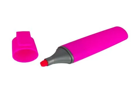 Pink highlighter isolate on a white background Foto stock