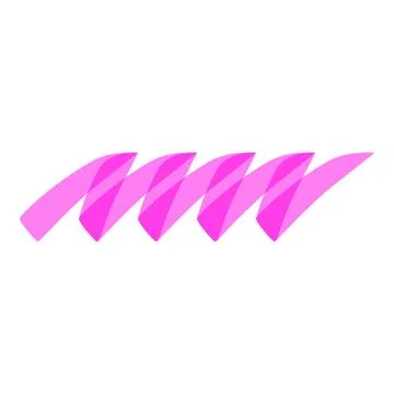 Pink highlighter strokes creating abstract zig zag pattern Stock Illustration
