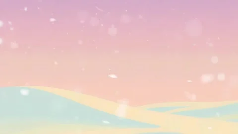 Pink Hils - Seamless Loop - Cartoon Nature Stock Footage 305228718