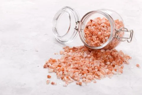 Pink himalayan salt Stock Photos