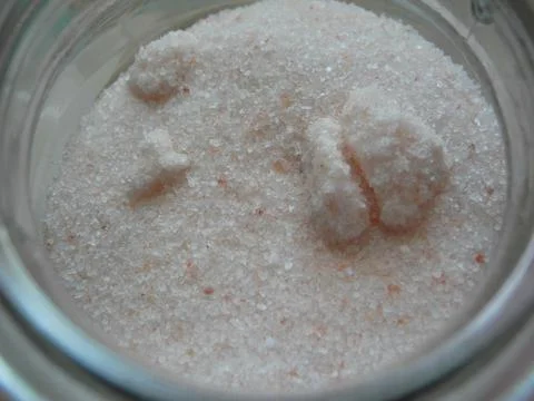 Pink himalayan salt Stock Photos