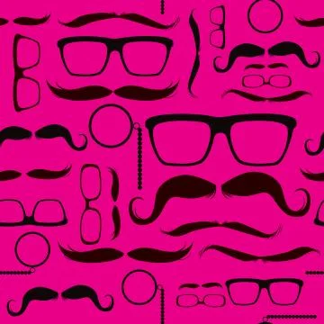 Pink Hipster Pattern Background Illustrazione stock