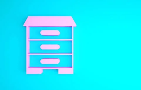 Pink Hive for bees icon isolated on blue background. Beehive symbol. Apiary and Illustrazione stock
