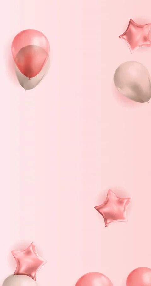 Pink holiday background with balloons. Video Stock Footage 224748264
