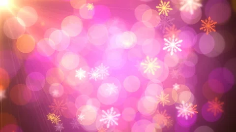 Pink Holiday Light Snow Stock Footage 44698115