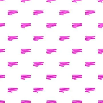 Pink horizontal ribbon banner pattern repeating background Stock Illustration