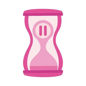 Pink hourglass with pause button イラスト素材