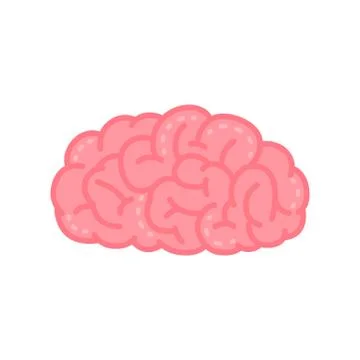 Pink Human Brain Illustrazione stock