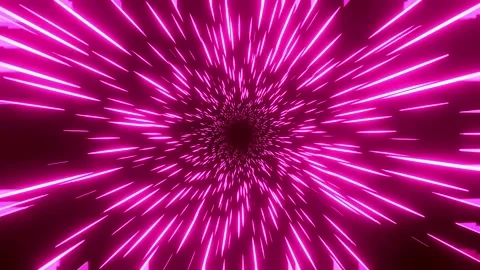 Pink hyperdrive light speed tunnel. abstract creative cosmic sci-fi 3D video Stock Footage 241247540