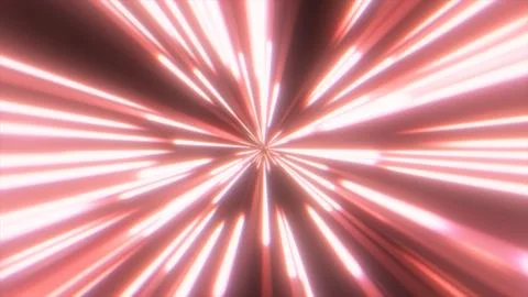Pink Hyperspace Light Trails Warp Speed Stock Illustration