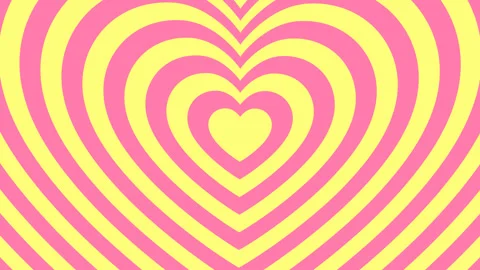 Pink Hypnotic stop motion heart shaped tunnel. Y2k trendy Video stock 294972792